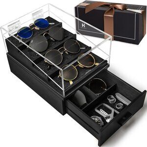 Holme & Hadfield Premium 6-Slot Sunglasses Organizer – Beautiful 360° Views